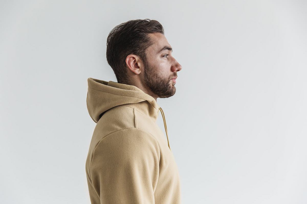 Beige Men's Nobull Arctic Hoodie | USA420153