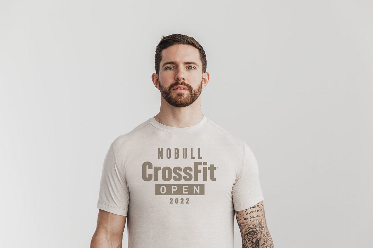 Beige Men\'s Nobull Crossfit Open® 2022 T Shirts | USA536089