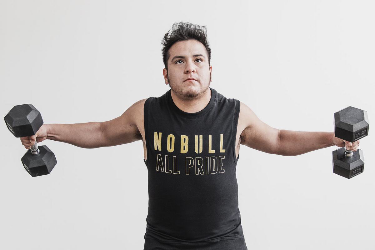 Black Gold Men's Nobull Sleeveless Crew Pride Sweatshirts | USA861957