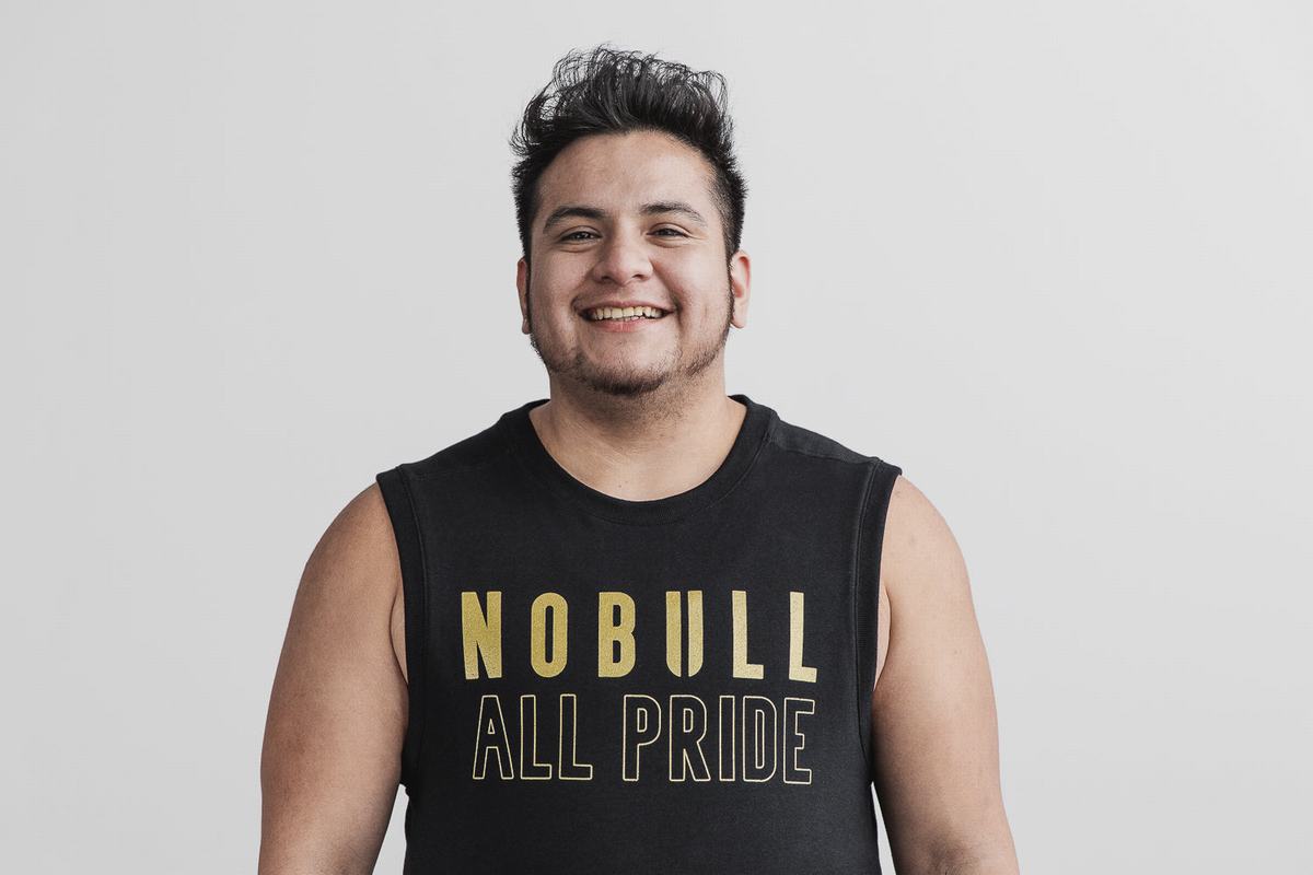 Black Gold Men's Nobull Sleeveless Crew Pride Sweatshirts | USA861957