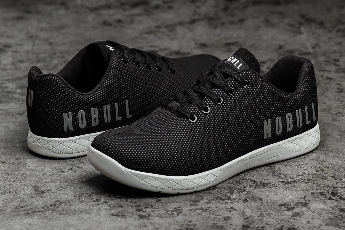 Black Grey Men's Nobull Superfabric Trainers | USA297684