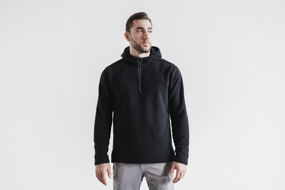 Black Men\'s Nobull Arctic Hoodie | USA572308