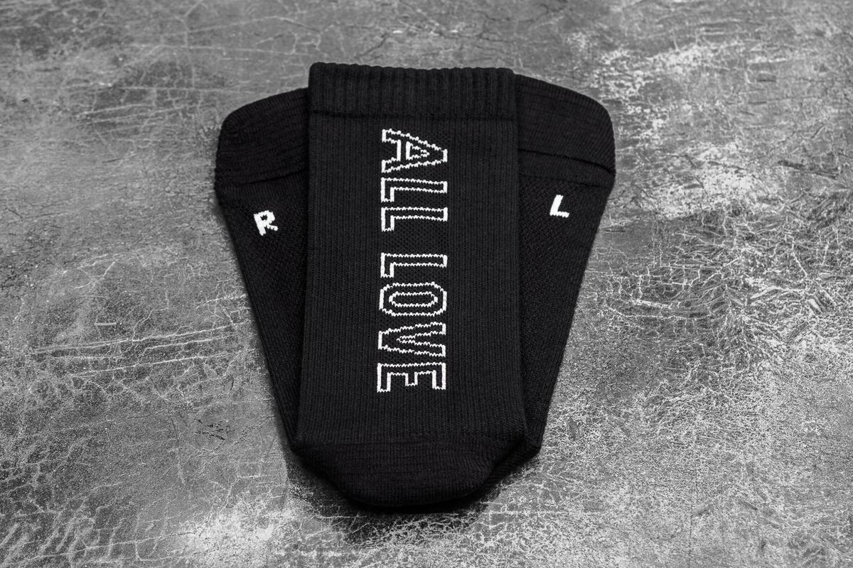 Black Men's Nobull Crew All Love Socks | USA249715