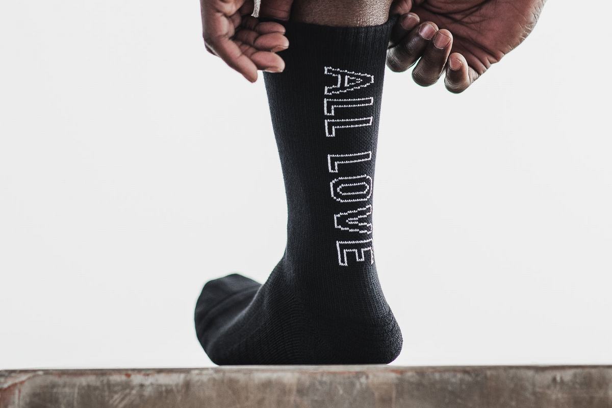 Black Men\'s Nobull Crew All Love Socks | USA249715