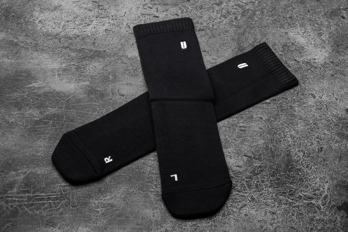 Black Men's Nobull Crew Socks | USA912367