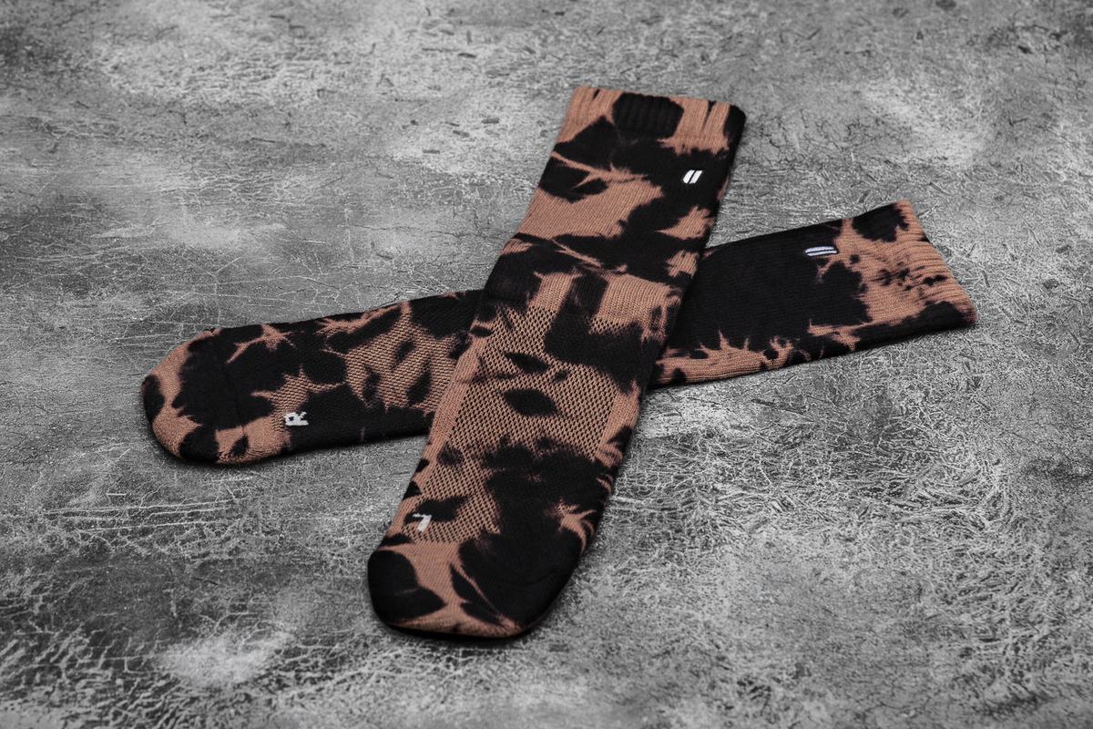 Black Men's Nobull Crew Tie-Dye Socks | USA372694