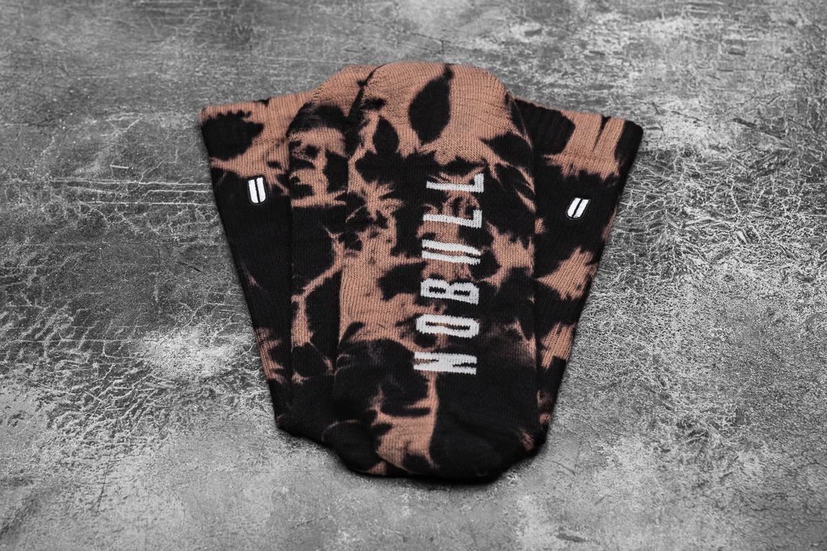 Black Men\'s Nobull Crew Tie-Dye Socks | USA372694