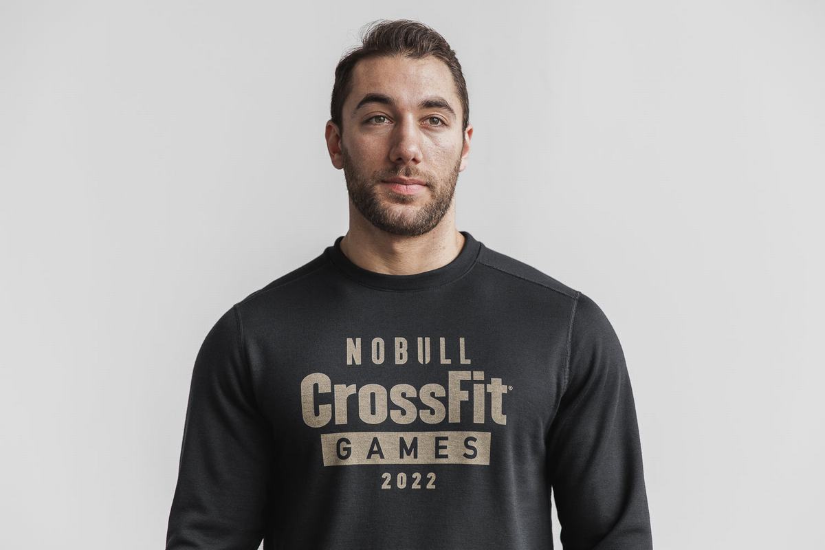 Black Men\'s Nobull Crossfit Games® 2022 Crew Sweatshirts | USA012697