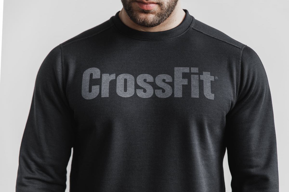 Black Men's Nobull Crossfit® Crew Sweatshirts | USA031296