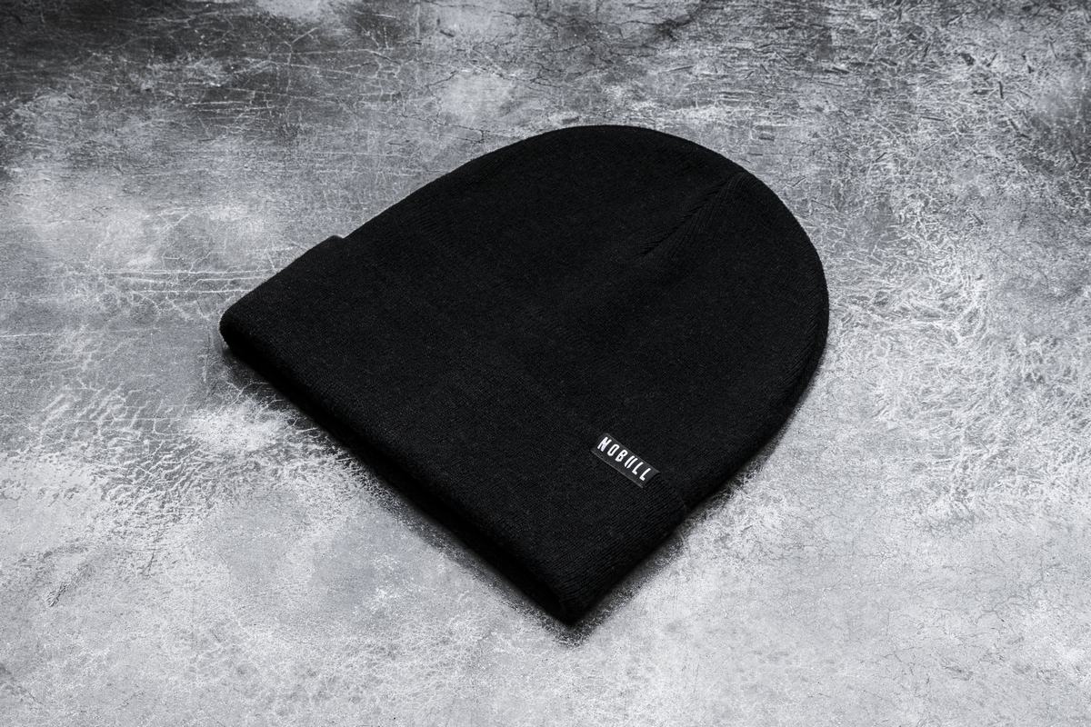 Black Men's Nobull Cuffed Beanie | USA308175