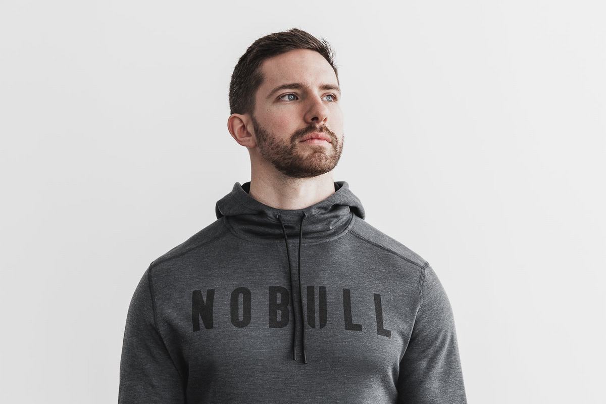 Black Men's Nobull Hoodie | USA247198