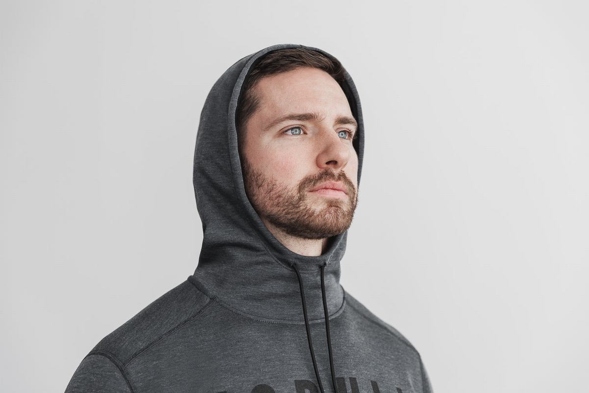 Black Men's Nobull Hoodie | USA247198