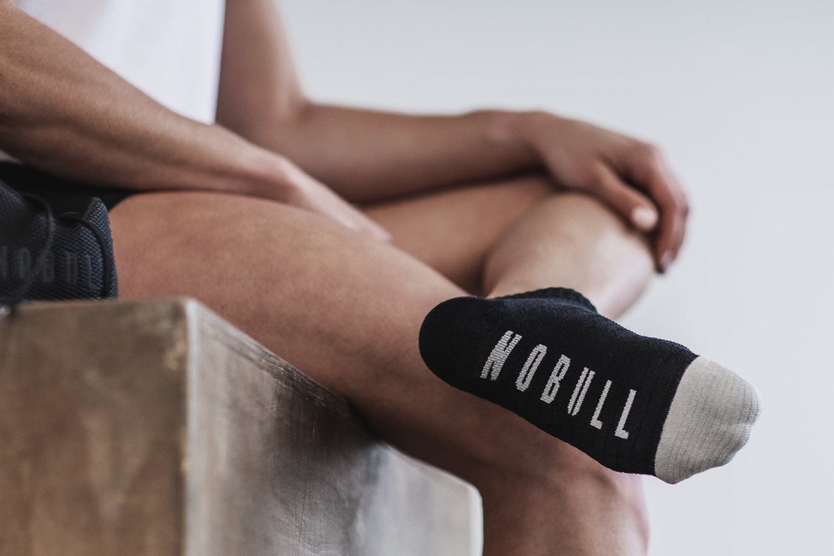 Black Men's Nobull Low Socks | USA987206