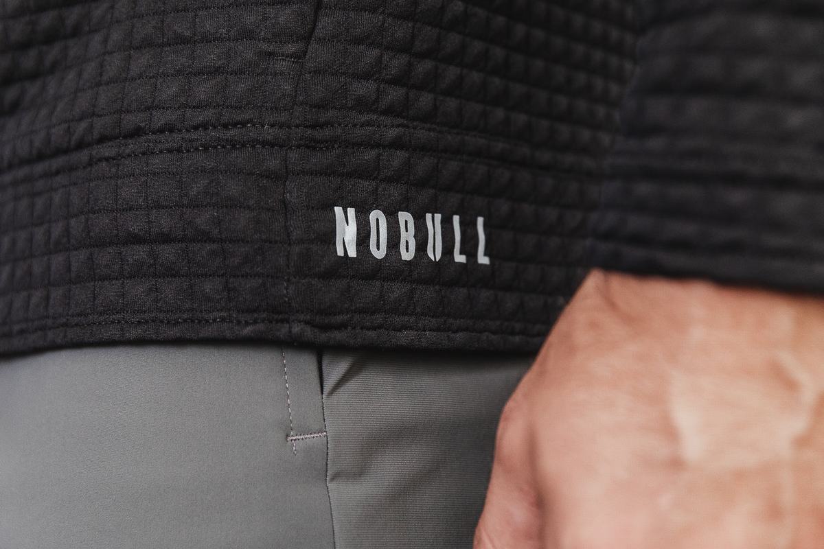 Black Men's Nobull Quilted Zip-up Jackets | USA931240