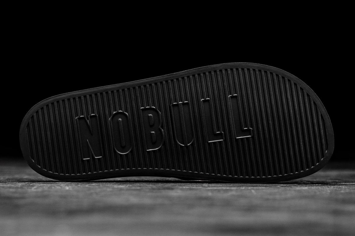 Black Men's Nobull Slides | USA610439