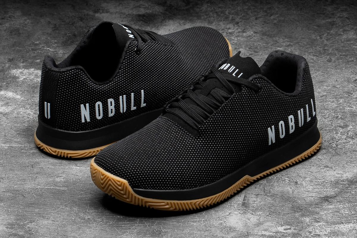 Black Men's Nobull Superfabric Court Trainers | USA306419