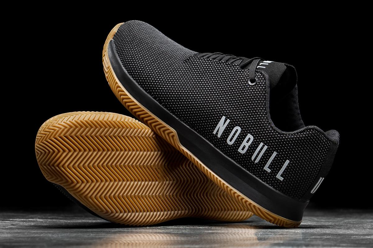 Black Men's Nobull Superfabric Court Trainers | USA306419