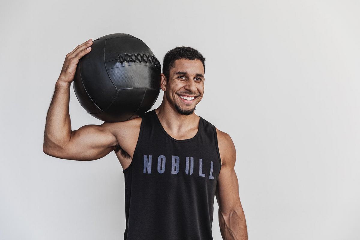 Black Men\'s Nobull Tank Tops | USA413870