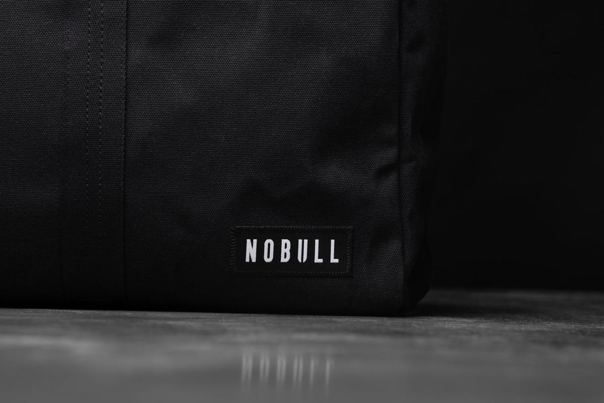 Black Men's Nobull Waxed Canvas Duffle | USA914372