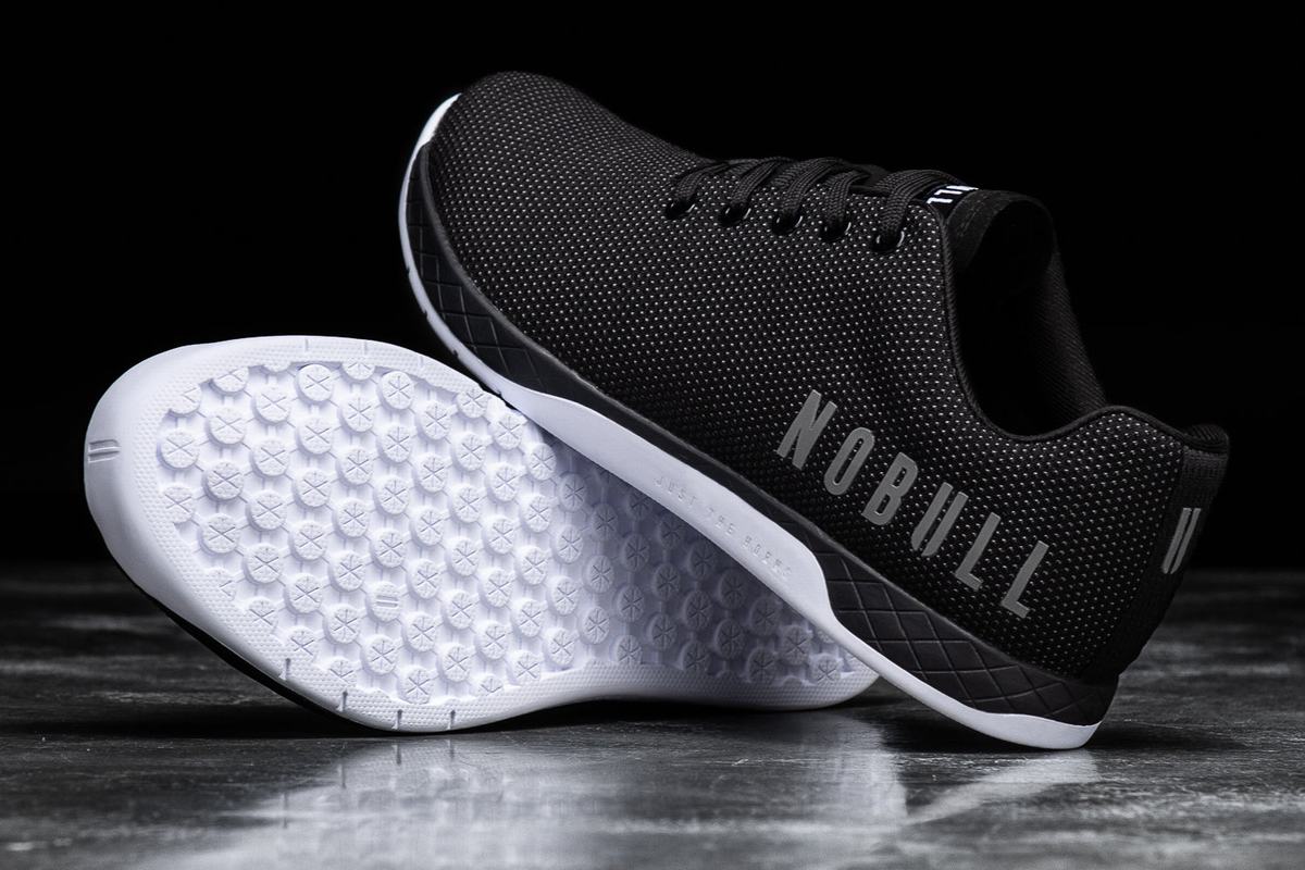 Black White Men's Nobull Superfabric And Trainers | USA823761