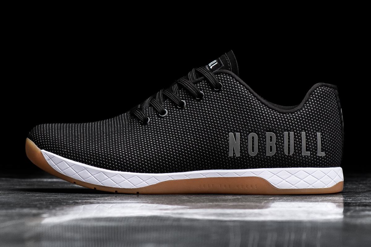 Black White Women\'s Nobull Superfabric Crossfit Shoes | USA154870