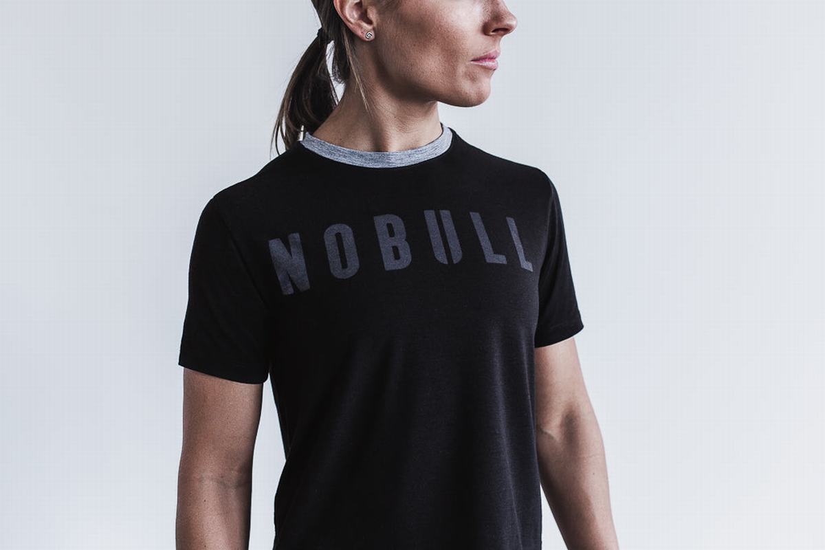 Black Women\'s Nobull Boxy T Shirts | USA540162