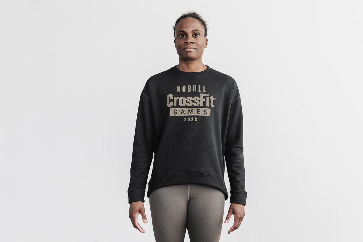 Black Women\'s Nobull Crossfit Games® 2022 Crew Sweatshirts | USA734189