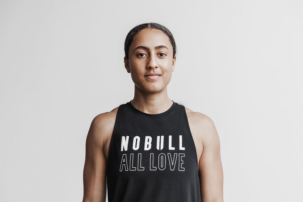 Black Women's Nobull High-Neck All Love Tank Tops | USA324690