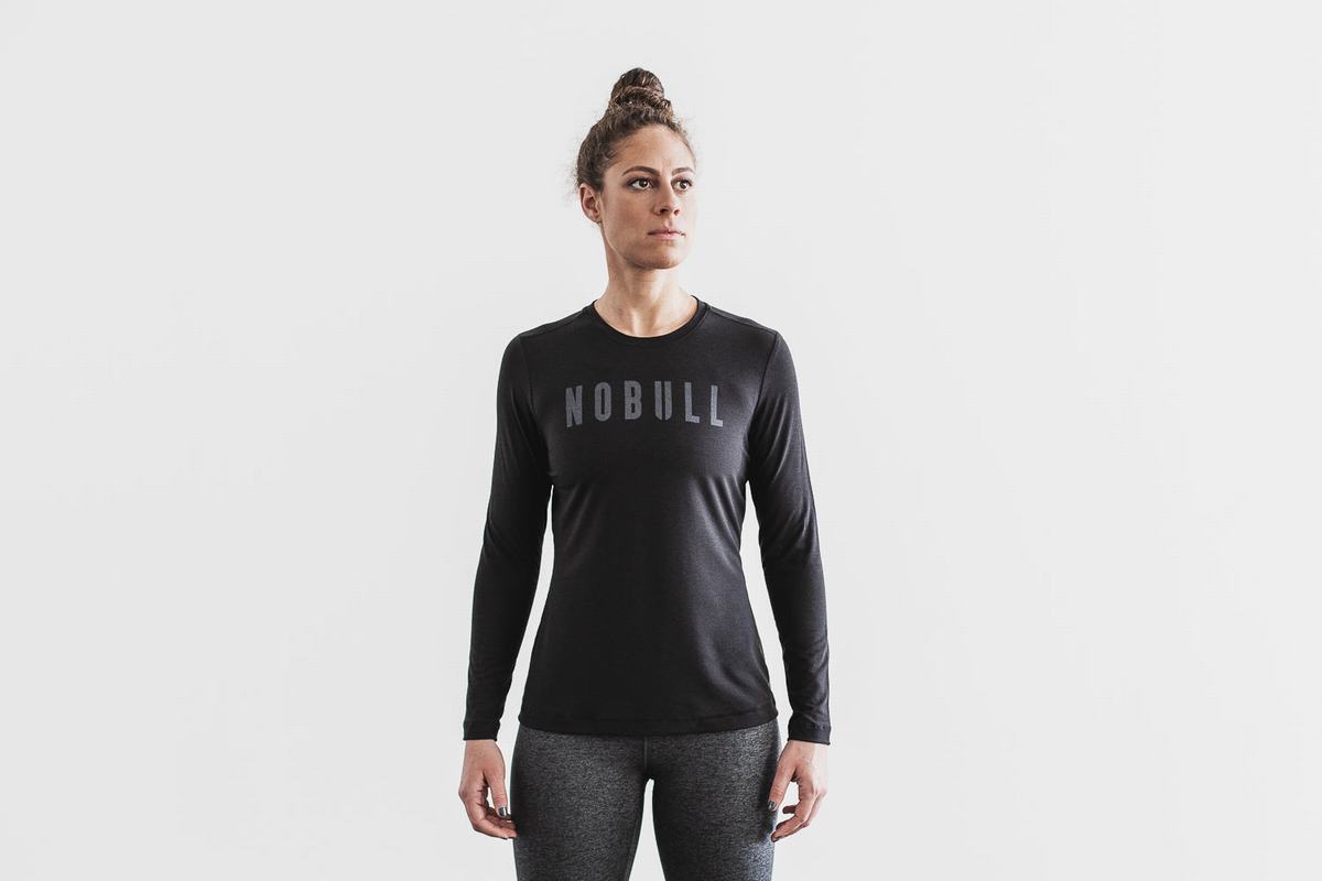 Black Women\'s Nobull Long Sleeves | USA207169