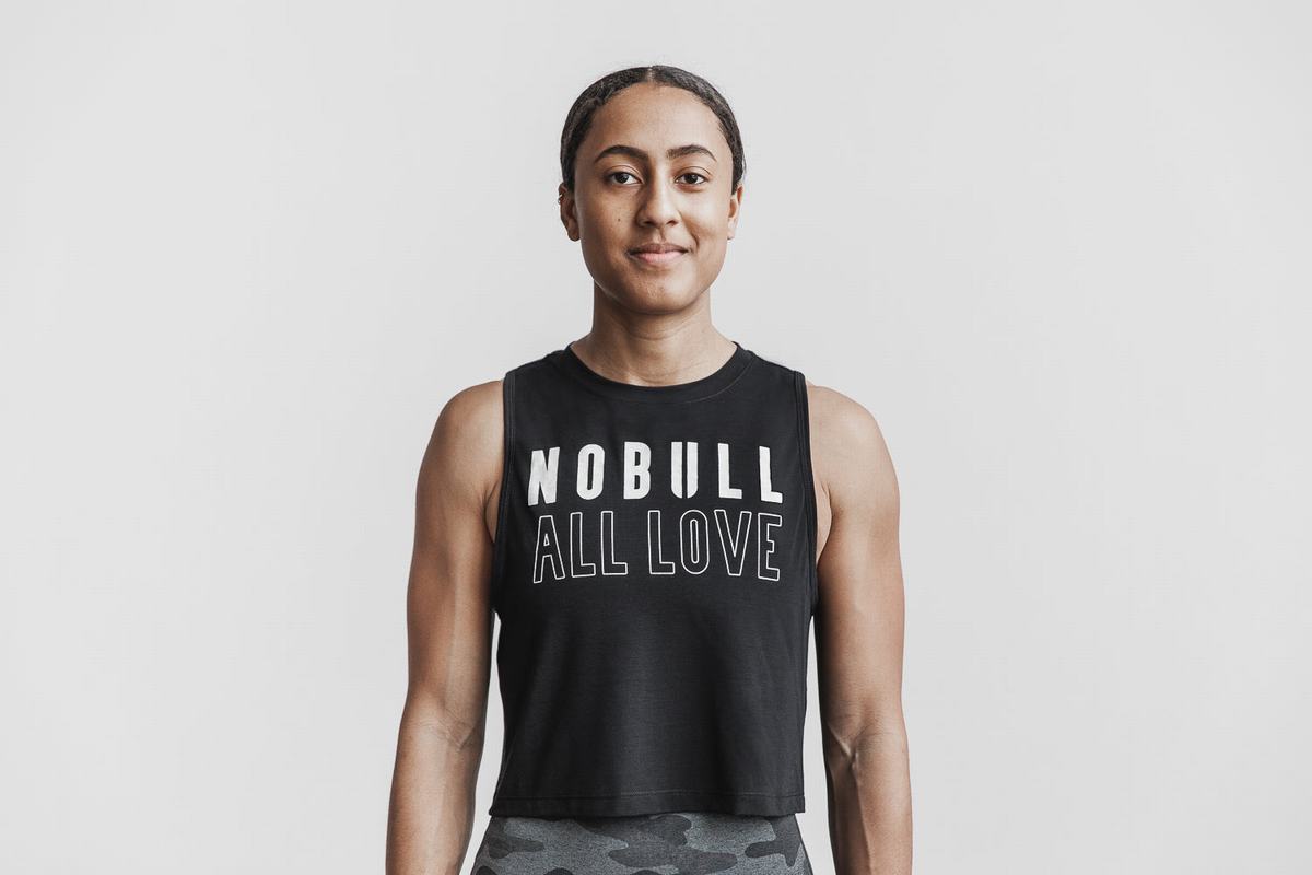 Black Women\'s Nobull Muscle All Love Tank Tops | USA291358