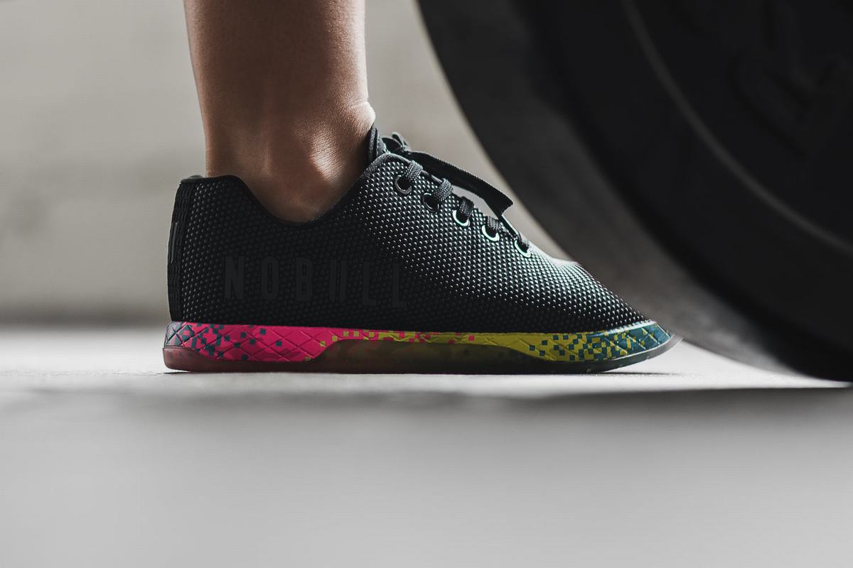 Black Women's Nobull Superfabric Neon Trainers | USA596870