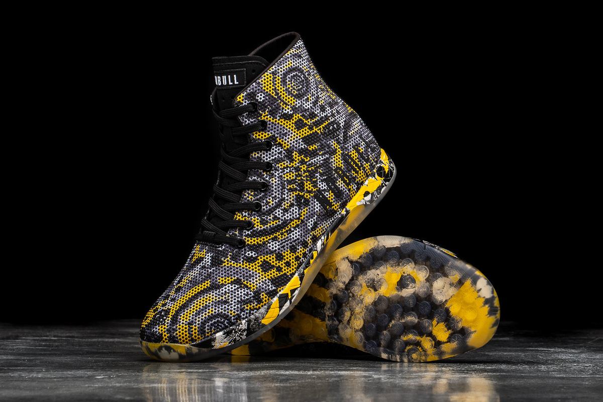 Black Yellow Men's Nobull Superfabric High-Top Artists For Humanity Trainers | USA495267