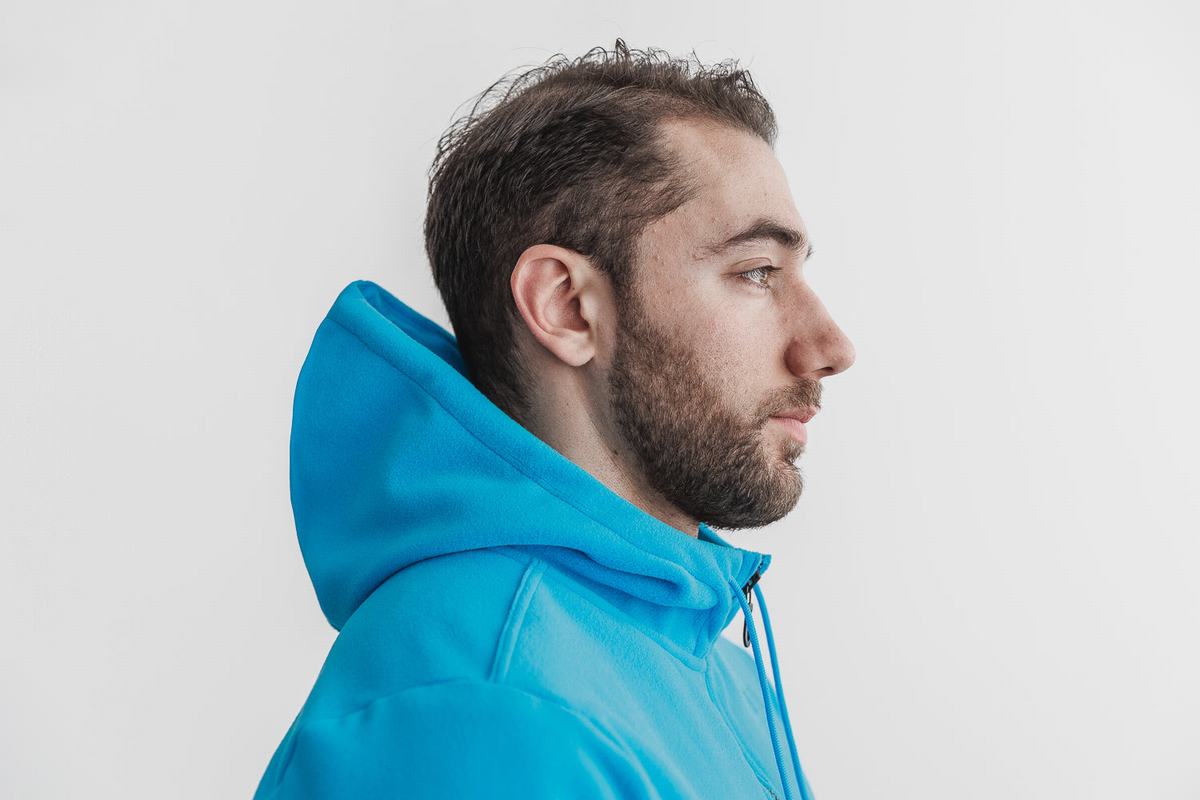 Blue Men's Nobull Arctic Zip-up Neon Jackets | USA752014