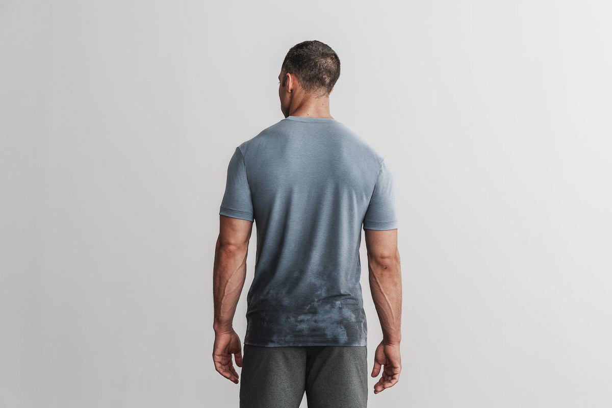 Blue Men's Nobull Dip-Dye T Shirts | USA456271