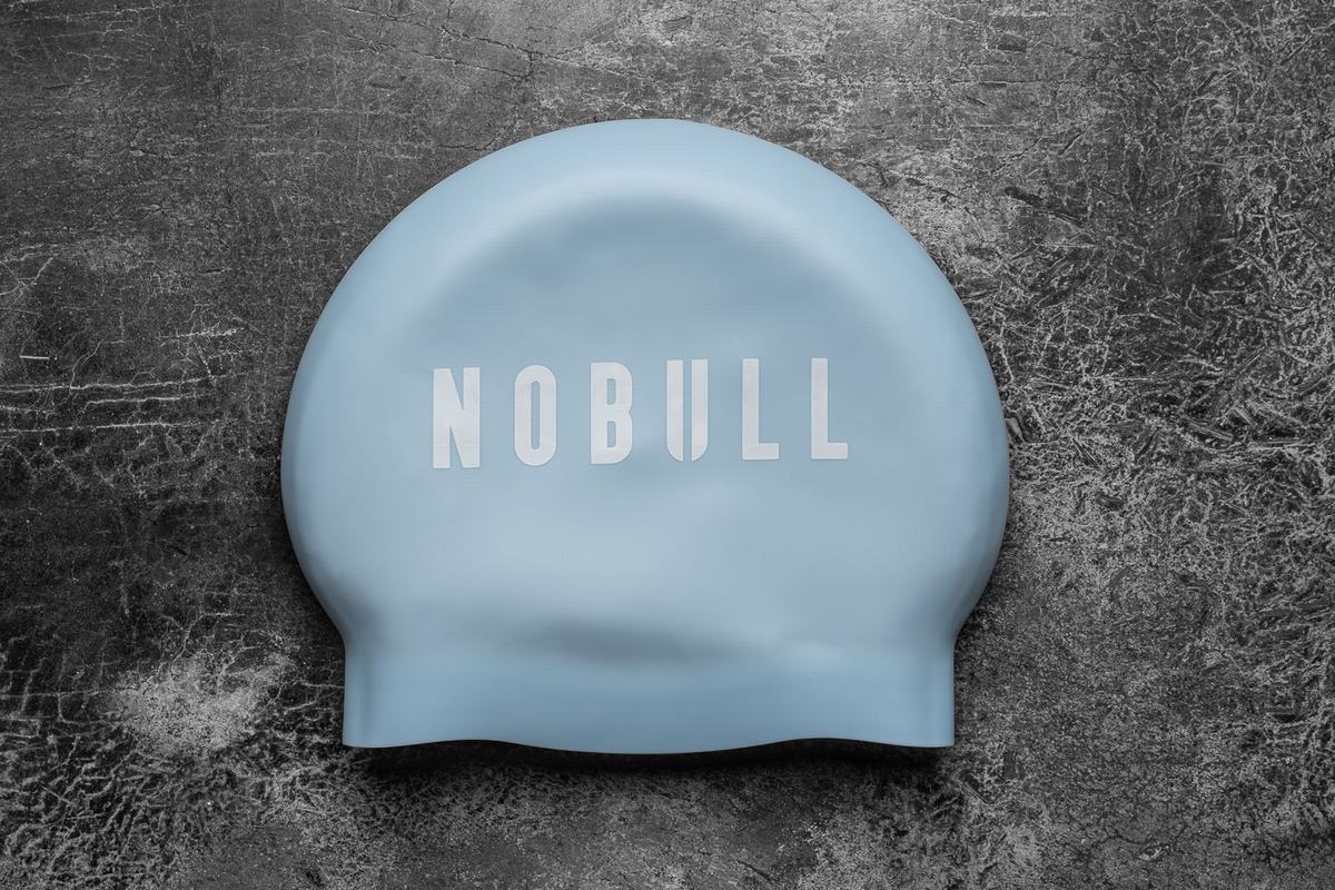 Blue Men\'s Nobull Long Hair Swim Cap | USA704129