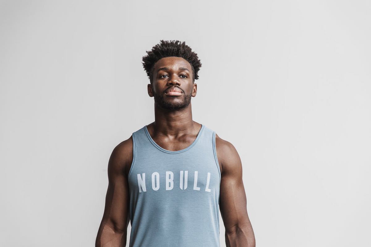 Blue Men's Nobull Tank Tops | USA601584