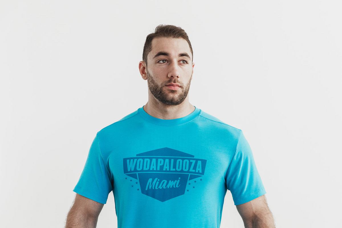 Blue Men's Nobull Wodapalooza T Shirts | USA219065