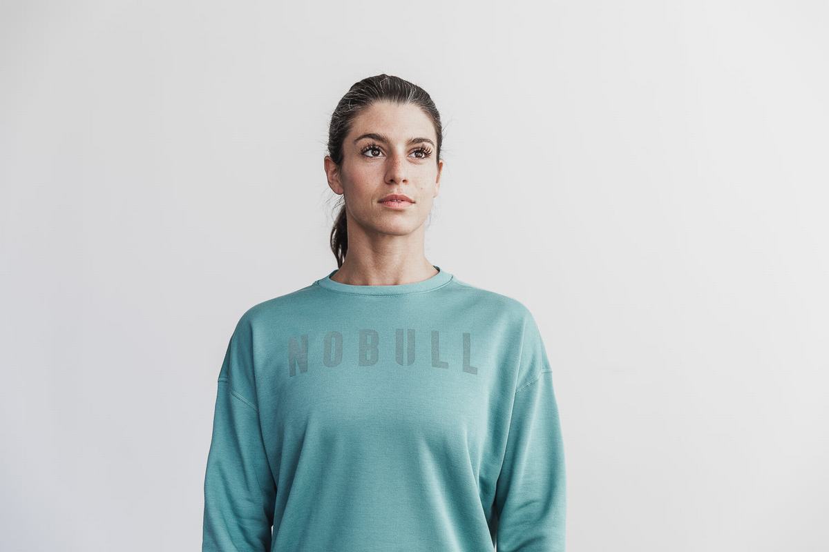 Blue Women's Nobull Crew Sweatshirts | USA240156