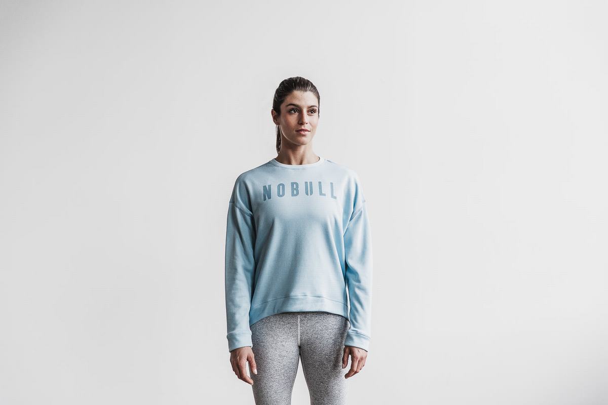 Blue Women's Nobull Crew Sweatshirts | USA517824