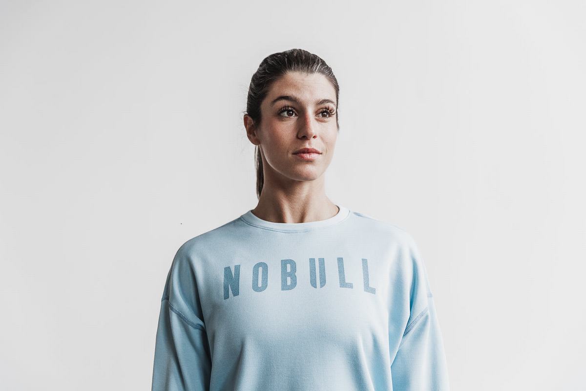 Blue Women\'s Nobull Crew Sweatshirts | USA517824