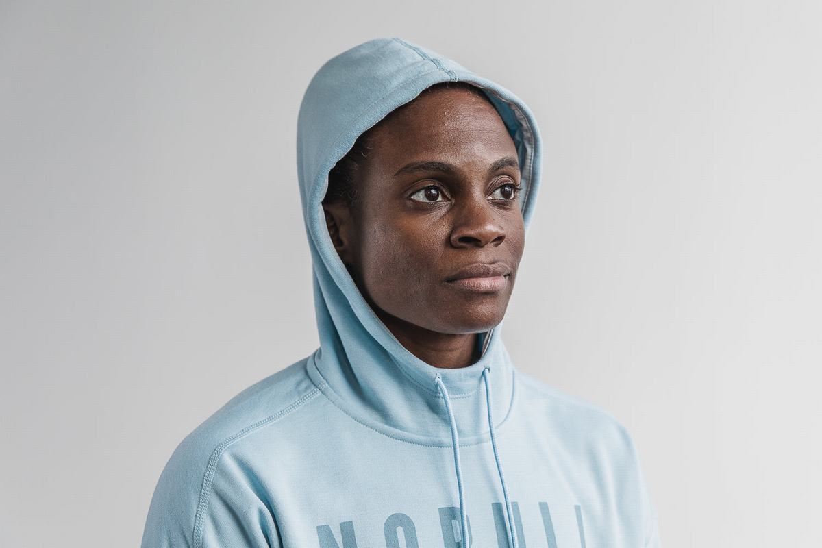 Blue Women's Nobull Hoodie | USA428906