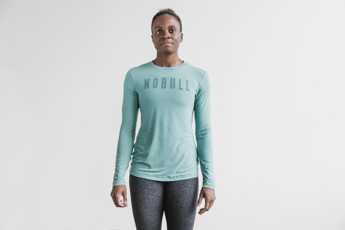 Blue Women\'s Nobull Long Sleeves | USA086754