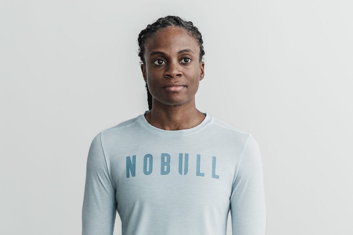 Blue Women's Nobull Long Sleeves | USA581706