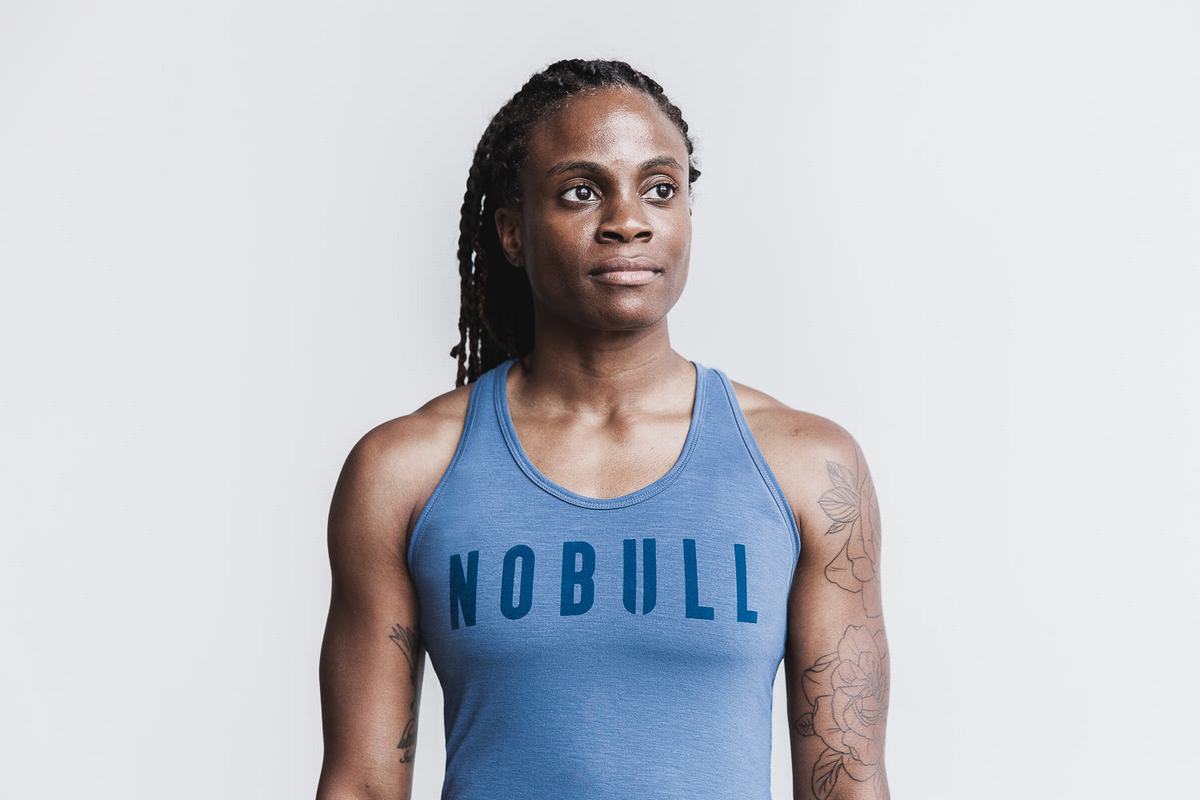 Blue Women\'s Nobull Racerback Tank Tops | USA981367