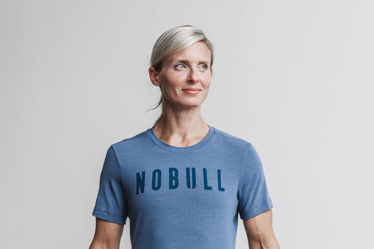 Blue Women's Nobull T Shirts | USA589017