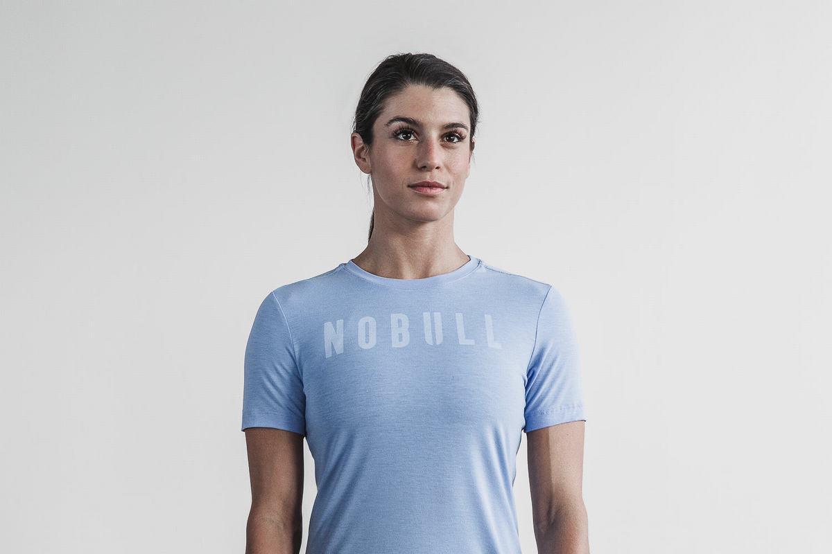 Blue Women\'s Nobull T Shirts | USA862754