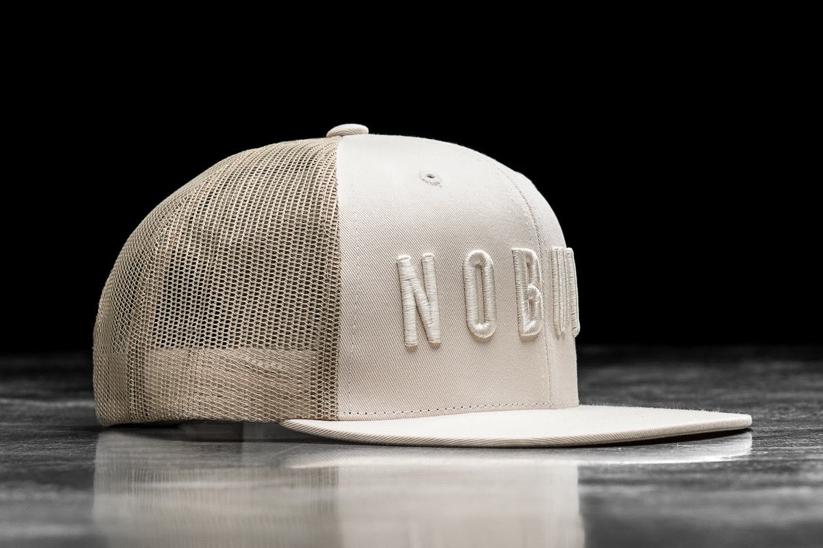 Brown Men's Nobull Flat-Brim Trucker Hats | USA082413