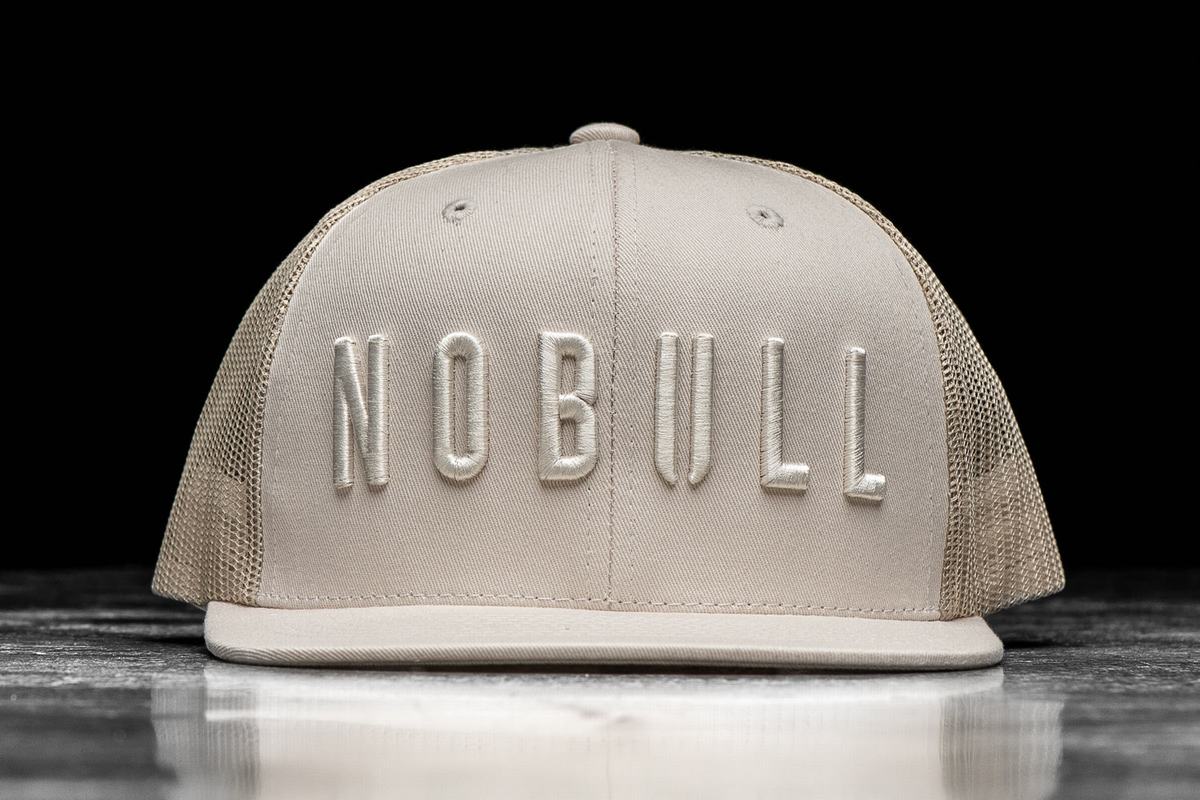 Brown Men\'s Nobull Flat-Brim Trucker Hats | USA082413