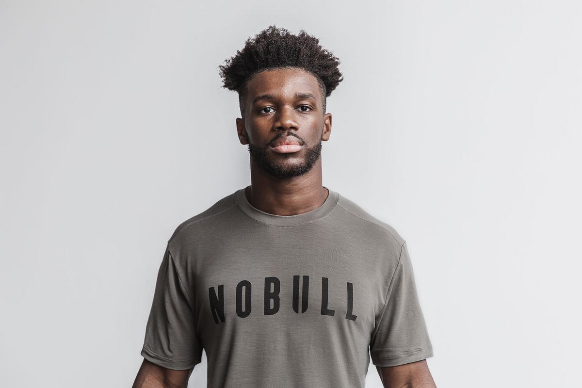 Brown Men's Nobull T Shirts | USA458276