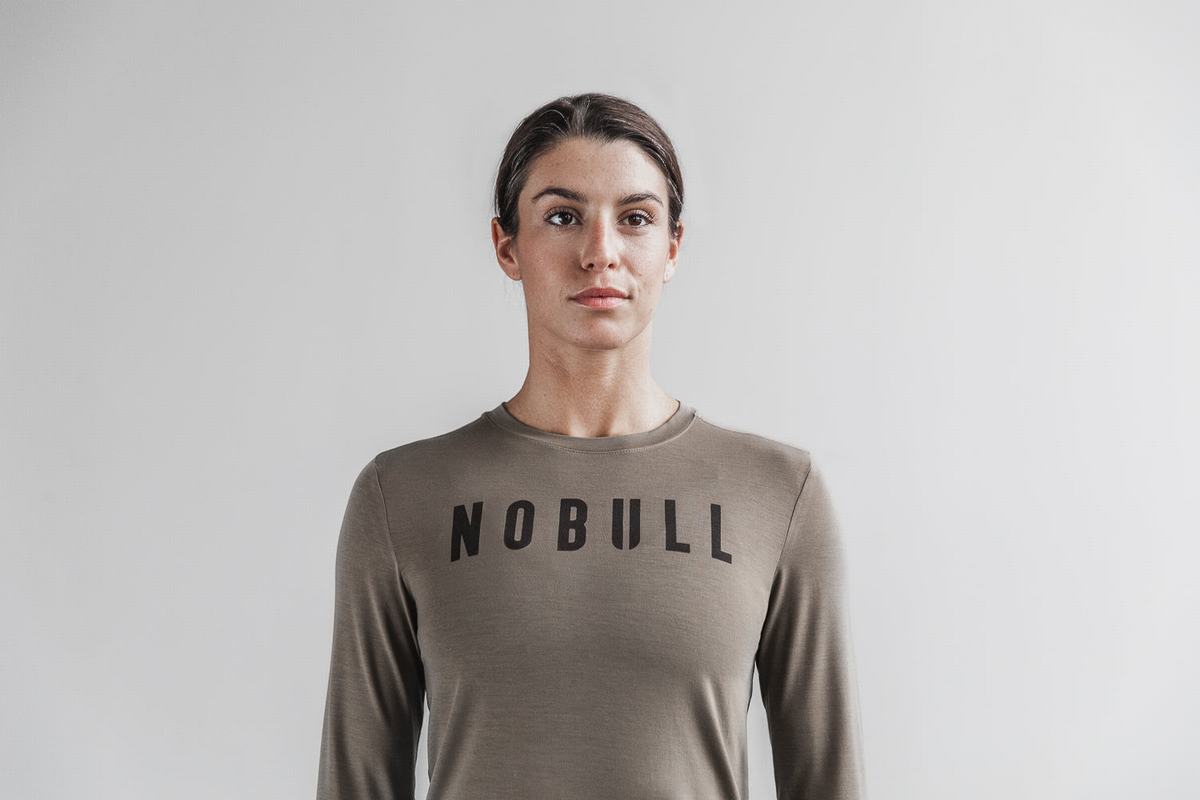 Brown Women's Nobull Long Sleeves | USA649231